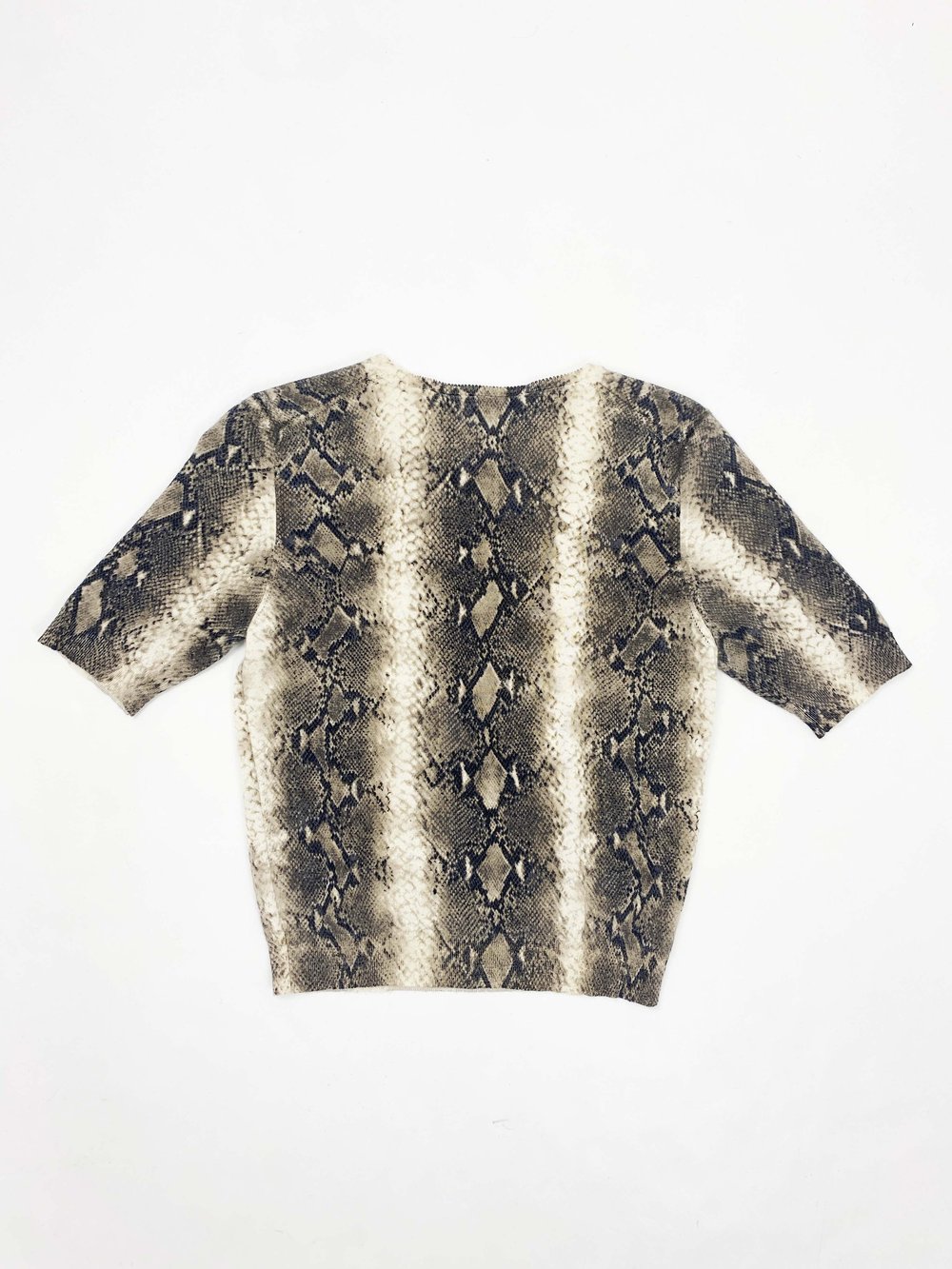 John Galliano S/S 2000 snake print cashmere sweater — JAMES VELORIA